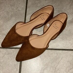 Target Brown Flats with D'Orsay Design